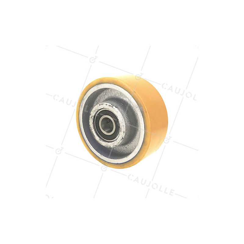 Ruota industriale fasciatura in poliuretano e cerchio in ghisa 125 mm - SFPU125