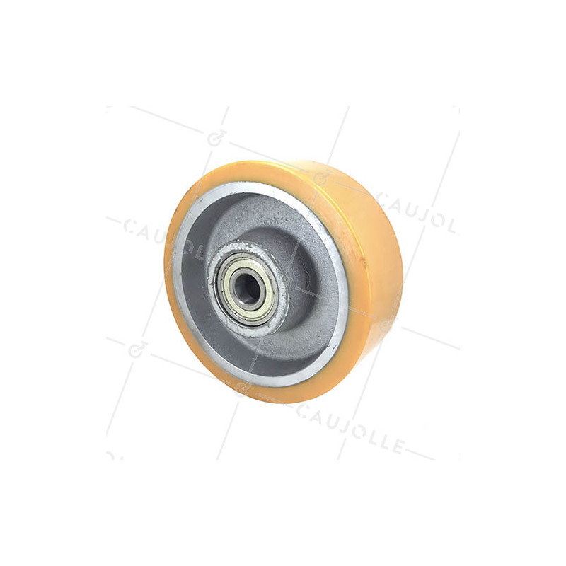 Ruota industriale fasciatura poliuretano e cerchione in ghisa 200mm - SFPU200