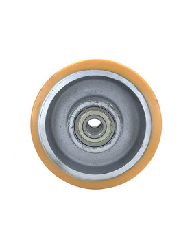 Ruota industriale fasciatura poliuretano e cerchione in ghisa 200mm - SFPU200