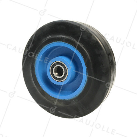 Ruota IN GHISA Fasciatura FLESSIBILE DIAMETRO 300 MM CARICO 800 KG ASSE 35 MM - S2750F300 • Caujolle