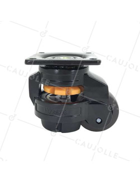 RUOTA PIVOTANTE TRASFORMABILE IN PIEDE FISSO ANTI VIBRAZIONI DIAMETRO 50 MM CARICO 250 KG - STABILIZZATORE 50