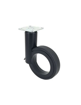 Ruota FUTURISTA NERA A Piastra DIAMETRO 90 MM CARICO 35 KG - GRAVITY90PN