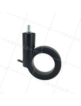 Ruota FUTURISTICA NERA CON ASTA FILETTATA DA 8 MM DIAMETRO 90 MM CARICO 35KG - GRAVITY90TFN8