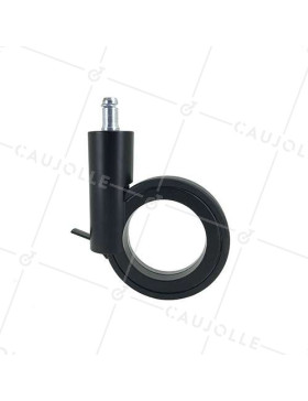 Ruota FUTURISTICA NERA A Asta liscia DI 11 MM DIAMETRO 90 MM CARICO 35KG - GRAVITY90TLN11