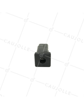 Embout di fissaggio per ruota con foro di fissaggio 8 mm e tubo quadrato 20 mm