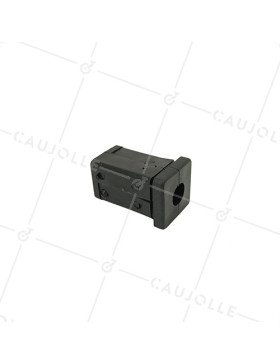 EMBOUT DE FIXATION PER TUBO QUADRATO DI 25 MM ESTERNO / 22 MM INTERNO PER Ruota A FORO DI 10 MM • Caujolle