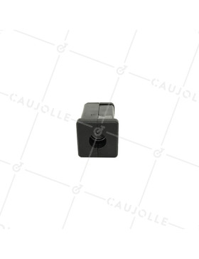 Embout di fissaggio per ruota con foro di fissaggio 10 mm e tubo quadrato 25 mm