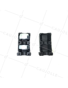 Embout di fissaggio per ruota con foro di fissaggio 10 mm e tubo quadrato 25 mm