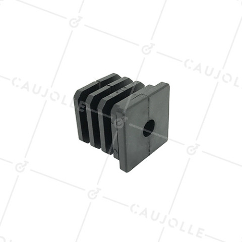 EMBOUTO DI FISSAGGIO PER TUBO QUADRO DI 40 MM ESTERNO / 36 MM INTERNO PER Ruota CON FORO DI 10 MM • Caujolle