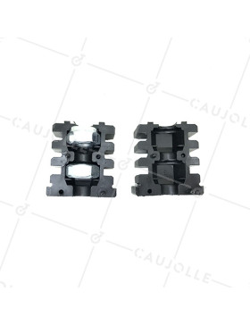 Embout di fissaggio per ruota con foro di fissaggio 10 mm e tubo quadrato 40 mm
