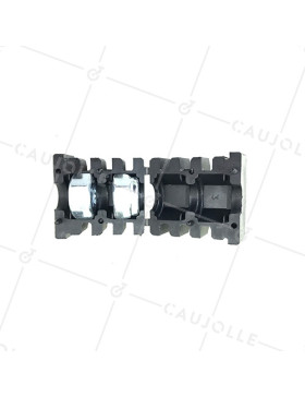 Embout di fissaggio per ruota con foro di fissaggio 12 mm e tubo quadrato 40 mm