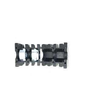 Embout di fissaggio per ruota con foro di fissaggio 12 mm e tubo quadrato 40 mm