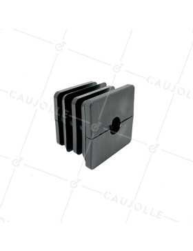 EMBOUT DE FIXATION PER TUBO QUADRATO DI 50 MM ESTERNO / 46 MM INTERNO PER Ruota CON FORO DI 12 MM • Caujolle