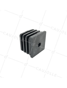 EMBOUT DI FISSAGGIO PER TUBO QUADRATO DI 50 MM ESTERNO / 47 MM INTERNO PER Ruota CON FORO DI 10 MM • Caujolle