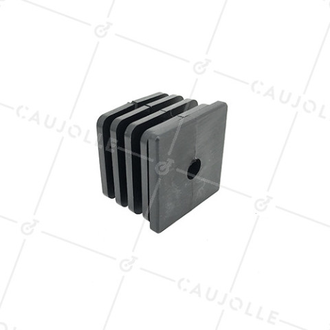 EMBOUT DI FISSAGGIO PER TUBO QUADRATO DI 50 MM ESTERNO / 47 MM INTERNO PER Ruota CON FORO DI 10 MM • Caujolle