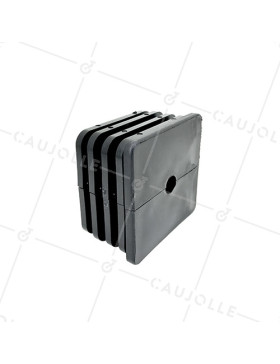 EMBOUT DE FIXATION PER TUBO QUADRATO DI 70 MM ESTERNO / 66 MM INTERNO PER Ruota CON FORO DI 10 MM • Caujolle