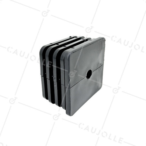 EMBOUT DE FIXATION PER TUBO QUADRATO DI 70 MM ESTERNO / 66 MM INTERNO PER Ruota CON FORO DI 10 MM • Caujolle