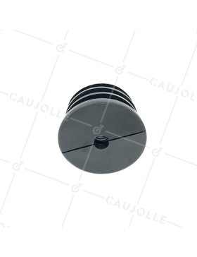 Embout di fissaggio per ruota con foro di fissaggio 10mm e tubo rotondo 60mm spessore 2,5mm