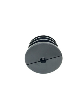Embout di fissaggio per ruota con foro di fissaggio 10mm e tubo rotondo 60mm spessore 2,5mm