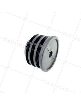 EMBOUT DE FIXATION PER TUBO ROTONDO DI 60 MM ESTERNO / 56 MM INTERNO PER Ruota CON FORO DI 10 MM • Caujolle