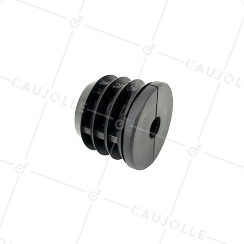 EMBOUT DE FISSAGGIO PER TUBO TONDO DI 50 MM ESTERNO / 47 MM INTERNO PER Ruota CON FORO DI 12 MM • Caujolle