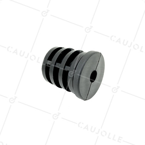 EMBOUT DE FISSAGGIO PER TUBO TONDO DI 40 MM ESTERNO / 36 MM INTERNO PER Ruota CON FORO DI 10 MM • Caujolle