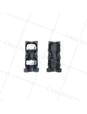 Embout di fissaggio per ruota con foro di fissaggio 8 mm e tubo rotondo 20 mm