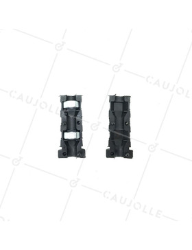 Embout di fissaggio per ruota con foro di fissaggio 6 mm e tubo rotondo 18 mm