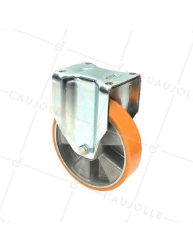 Ruota FISSA POLIURETANO RINFORZATO RIM ALUMINIO DIAMETRO 200 MM CARICO 800KG - S79AR 200 • Caujolle