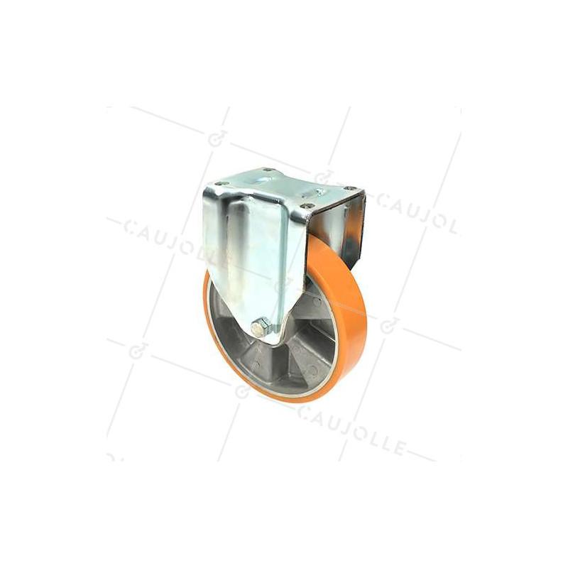 Ruota FISSA POLIURETANO RINFORZATO RIM ALUMINIO DIAMETRO 200 MM CARICO 800KG - S79AR 200