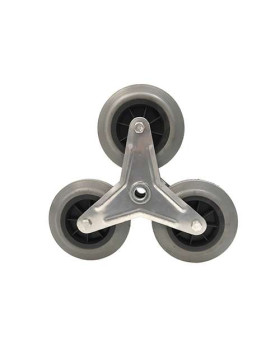 SUPPORTO 3 Ruote IN GOMMA NON LASCIANTE PER Carrello a mano SCALA CARICO 200 KG ASSE 20 MM SFERE