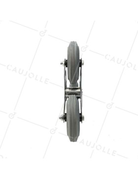SUPPORTO 3 Ruote IN GOMMA NON LASCIANTE PER Carrello a mano SCALA CARICO 200 KG ASSE 20 MM SFERE