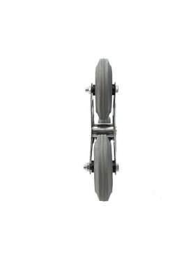 SUPPORTO 3 Ruote IN GOMMA NON LASCIANTE PER Carrello a mano SCALA CARICO 200 KG ASSE 20 MM SFERE