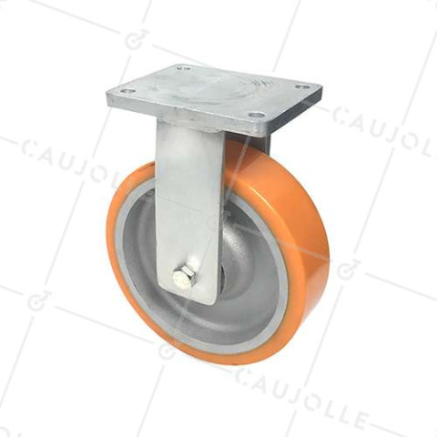 Ruota FISSA DI MANUTENZIONE IN GHISA E POLIURETANO STEC DIAMETRO 250 MM CARICO 1800 KG - STEC 250 FISSA • Caujolle