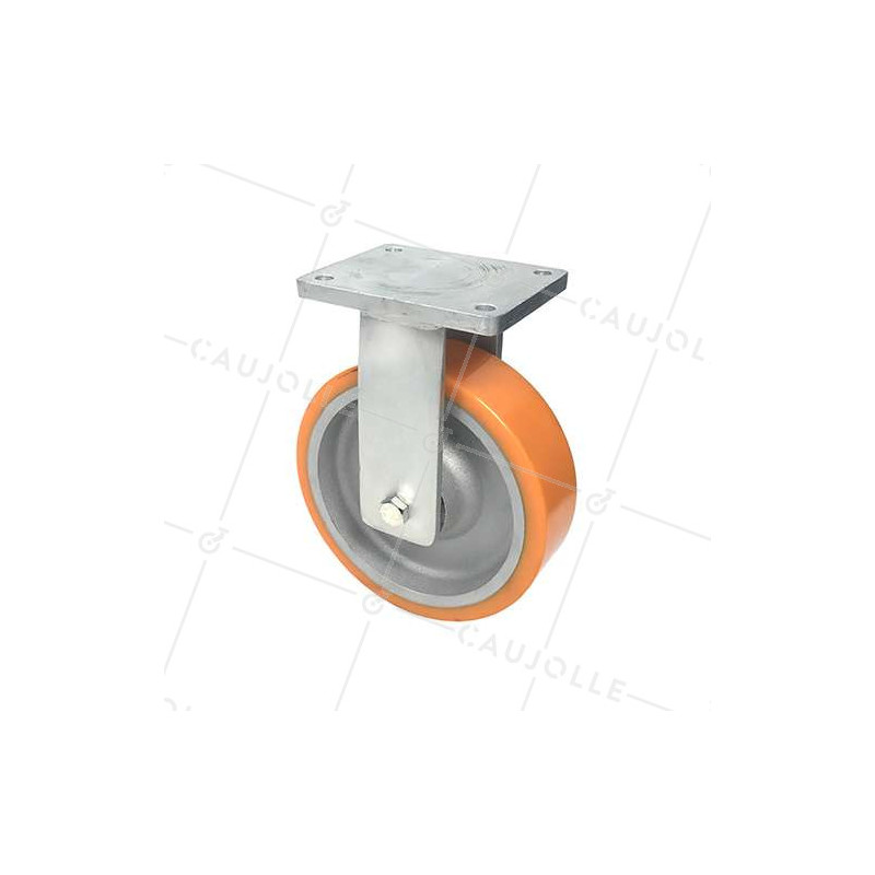Ruota FISSA DI MANUTENZIONE IN GHISA E POLIURETANO STEC DIAMETRO 250 MM CARICO 1800 KG - STEC 250 FISSA