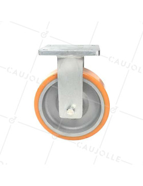 Ruota FISSA DI MANUTENZIONE IN GHISA E POLIURETANO STEC DIAMETRO 250 MM CARICO 1800 KG - STEC 250 FISSA
