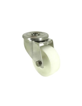 Roulette à oeil en inox et nylon diamètre 80mm