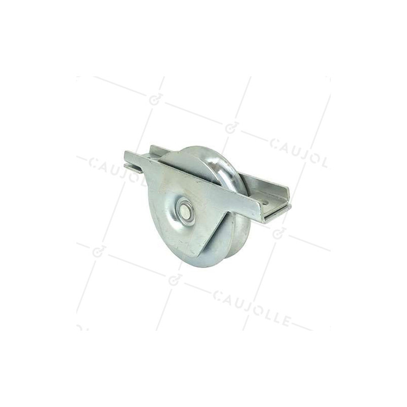 Ruota DI PORTALE A INCASSO A Gola TONDA DIAMETRO 100 MM PER RAIL TONDO DI 16 MM CARICO 370 KG - MTSPGR100