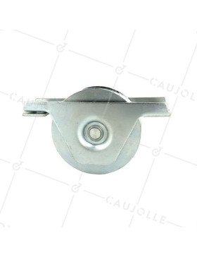 Ruota DI PORTALE A INCASSO A Gola TONDA DIAMETRO 100 MM PER RAIL TONDO DI 16 MM CARICO 370 KG - MTSPGR100