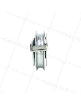 Ruota DI PORTALE A INCASSO A Gola TONDA DIAMETRO 100 MM PER RAIL TONDO DI 16 MM CARICO 370 KG - MTSPGR100