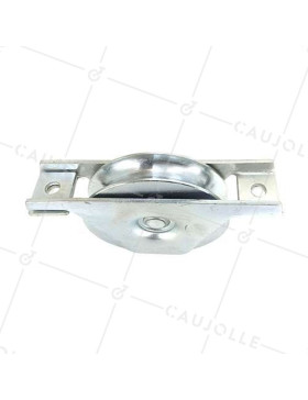 Ruota DI PORTALE A INCASSO A Gola TONDA DIAMETRO 100 MM PER RAIL TONDO DI 16 MM CARICO 370 KG - MTSPGR100