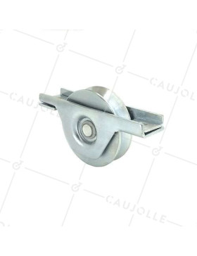 Ruota DI PORTALE INCASSATO DIAMETRO 80 MM PER RAIL TRIANGOLARE UNIVERSALE CARICO 200 KG - MTSPE GV80 • Caujolle