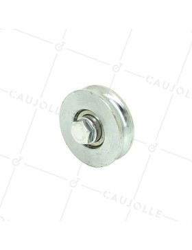 Ruota DI PORTALE SCORREVOLE A Gola ROTONDA DIAMETRO 60 MM PER RAIL TONDO DA 10 MM CARICO 250 KG ASSE 10 MM - GAGR60 • Caujolle