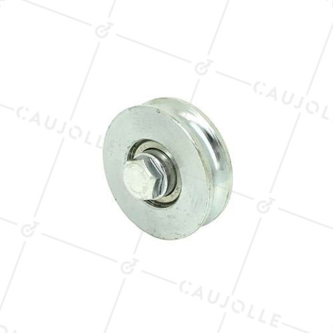Ruota DI PORTALE SCORREVOLE A Gola ROTONDA DIAMETRO 60 MM PER RAIL TONDO DA 10 MM CARICO 250 KG ASSE 10 MM - GAGR60 • Caujolle