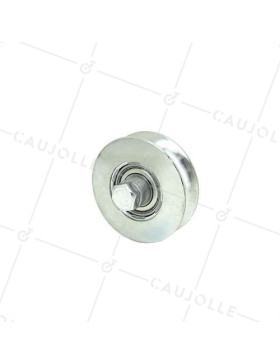 Ruota DEL CANCELLO SCORREVOLE A Gola TONDA DIAMETRO 80 MM PER RAIL TONDO DI 16 MM CARICO 300 KG ASSE 12 MM - GAGR80 • Caujolle