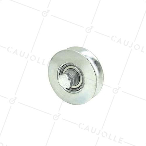 Ruota DEL CANCELLO SCORREVOLE A Gola TONDA DIAMETRO 80 MM PER RAIL TONDO DI 16 MM CARICO 300 KG ASSE 12 MM - GAGR80 • Caujolle