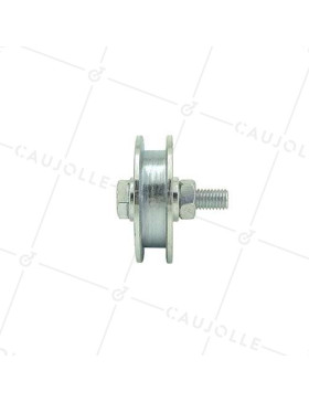Ruota per portone scorrevole a gola quadrata diametro 60 mm