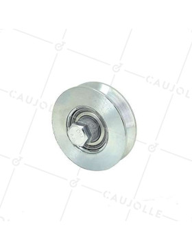 Ruota DI PORTAIL STRETTA DIAMETRO 80 MM PER RAIL TRIANGOLARE UNIVERSALE ASSE 12 MM - GAGV80 • Caujolle