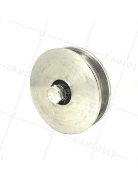 Ruota DI PORTALE LARGO A Gola QUADRA DIAMETRO 100 MM PER RAIL DI 20 MM CARICO 1.2T - GAGC100L • Caujolle