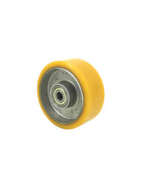 ROUE POLYURÉTHANE INDUSTRIELLE DIAMÈTRE 100 MM CHARGE 250 KG AXE 12 MM BILLES - S2013 100